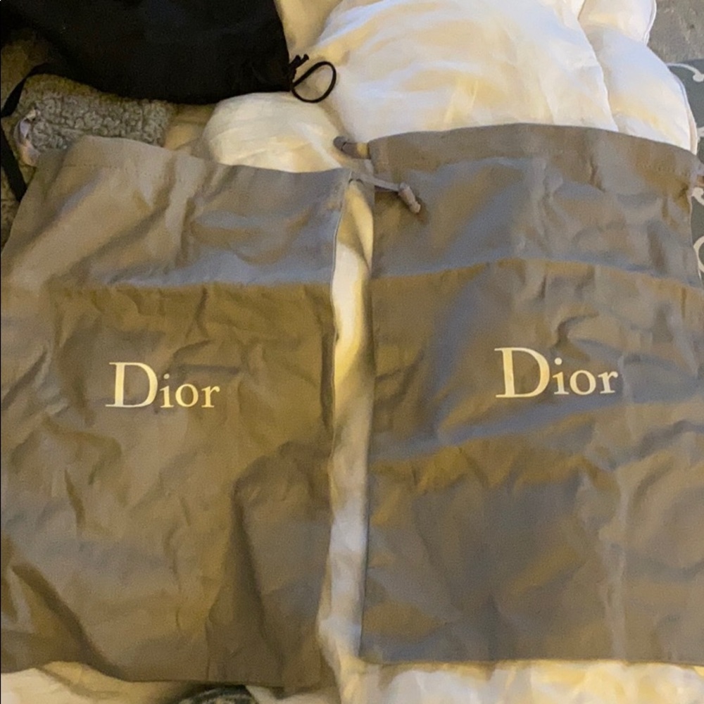 2 Dior shoe bags for face masks